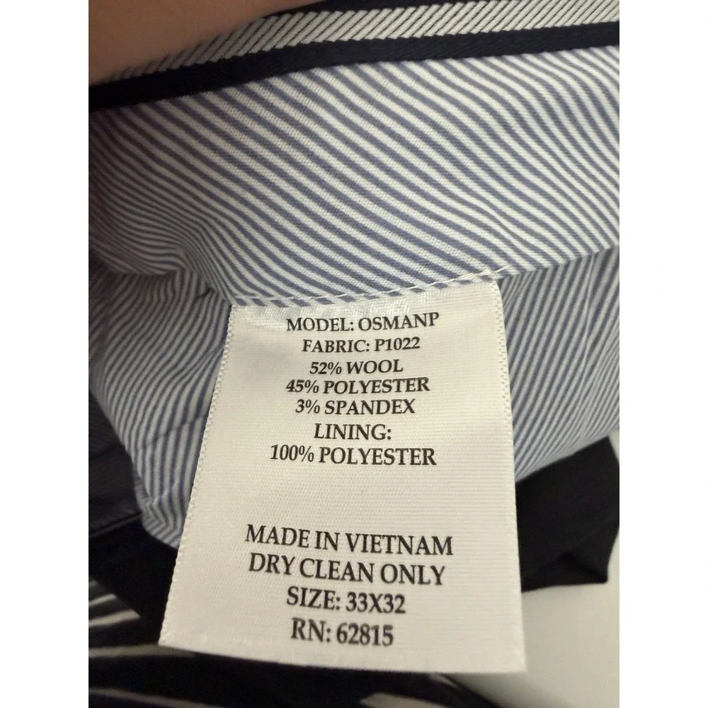 Original Penguin by Munsingwear Dress Pants Mens 33X32 Gray Wool Blend